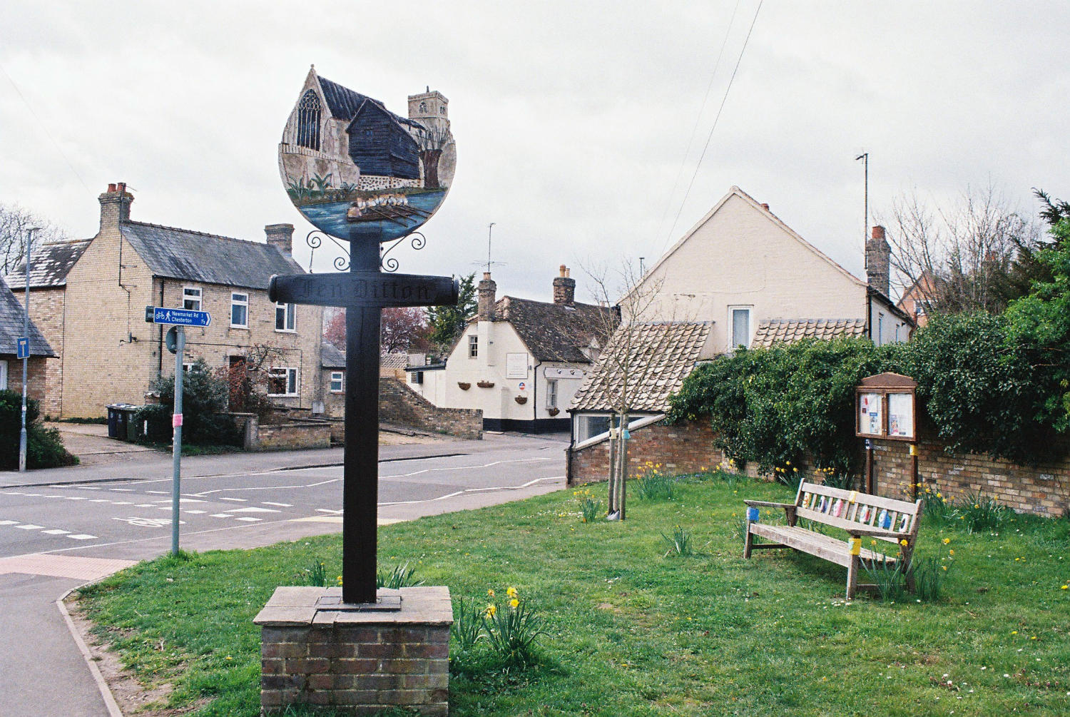 Vilage sign for Fen Ditton.