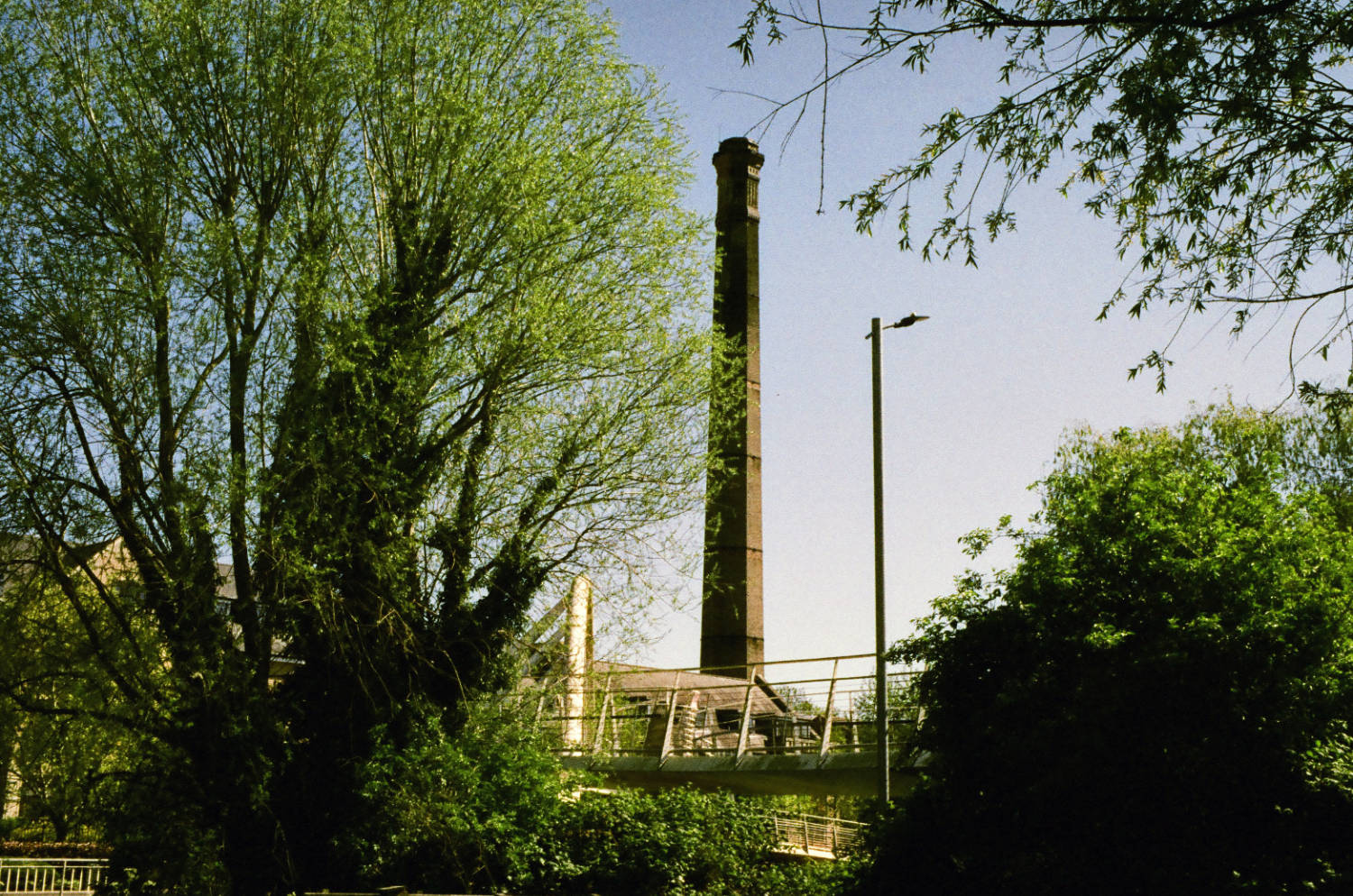 Museum of Technology tower over Equiano bridge.